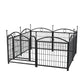 Dog Playpen Indoor 24 inch 8 Panels Metal Dog Pen Pet Dog Fence Outdoor Exercise Pen with Doors, Heavy Duty Dog Fence Puppy Pen for Large Medium Small Dogs Indoor Outdoor Foldable Pet Exercise Pen Livingsource