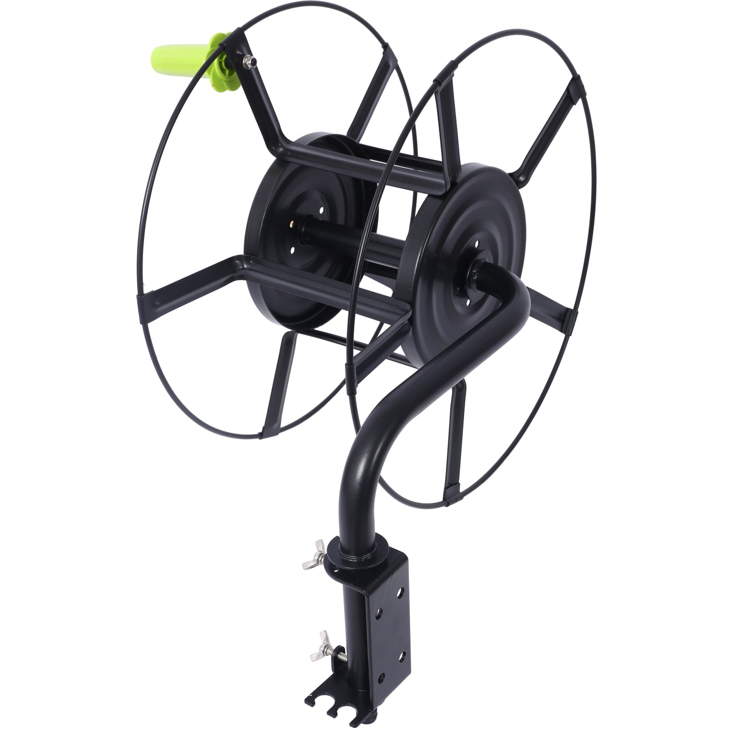 Swivel Hose Reel Wall Mount - 180 Degree Pivot Hose Hanger - Great for Garden Storage - Hose Holder Wall Mount for Garden Hose - Heavy Duty Steel Hose Hanger for Hose Reels