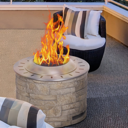 Stackstone Look Smokeless Firepit With Wood Pellet/Twig/Wood As The Fuel Livingsource
