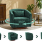 Swivel Accent Chair for Living Room, Sofa Chairs with Wood Base Side,  Comfy Swivel Accent Chair with Wide Upholstered, for Living Room Livingsource