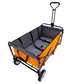 Collapsible Foldable Wagon Cart with strapping system Beach Wagon Utility Cart Utility Wagon Grocery Cart for for Camping Shopping Sports Gardeing Fishing Supports 360lbs All-Terrain Wheels orange Livingsource