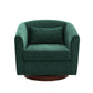 Swivel Accent Chair for Living Room, Sofa Chairs with Wood Base Side,  Comfy Swivel Accent Chair with Wide Upholstered, for Living Room Livingsource
