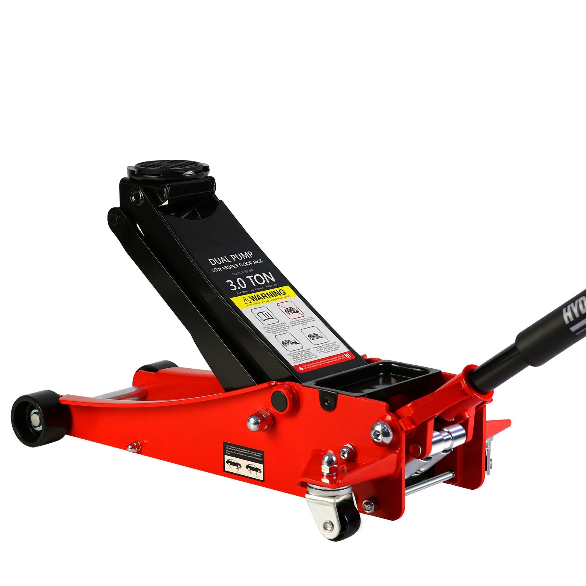 3t Low Profile Jack, Red and Black, Ultra Low Floor Jack with Dual Pistons Quick Lift Pump, Car Jack Hydraulic AutoLifts for Home Garage, Truck Jack Hydraulic Lifting range 3.3'-19.7' SolidRoot Buy Furniture USA