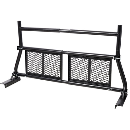 Pickup Truck Headache Rack,Adjustable Steel Truck Back Rack Mesh Window Protector Head Frame Bed,Black SolidRoot Buy Furniture USA