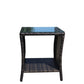 Outdoor patio Furniture 1 Coffee Table with clear tempered glass Livingsource