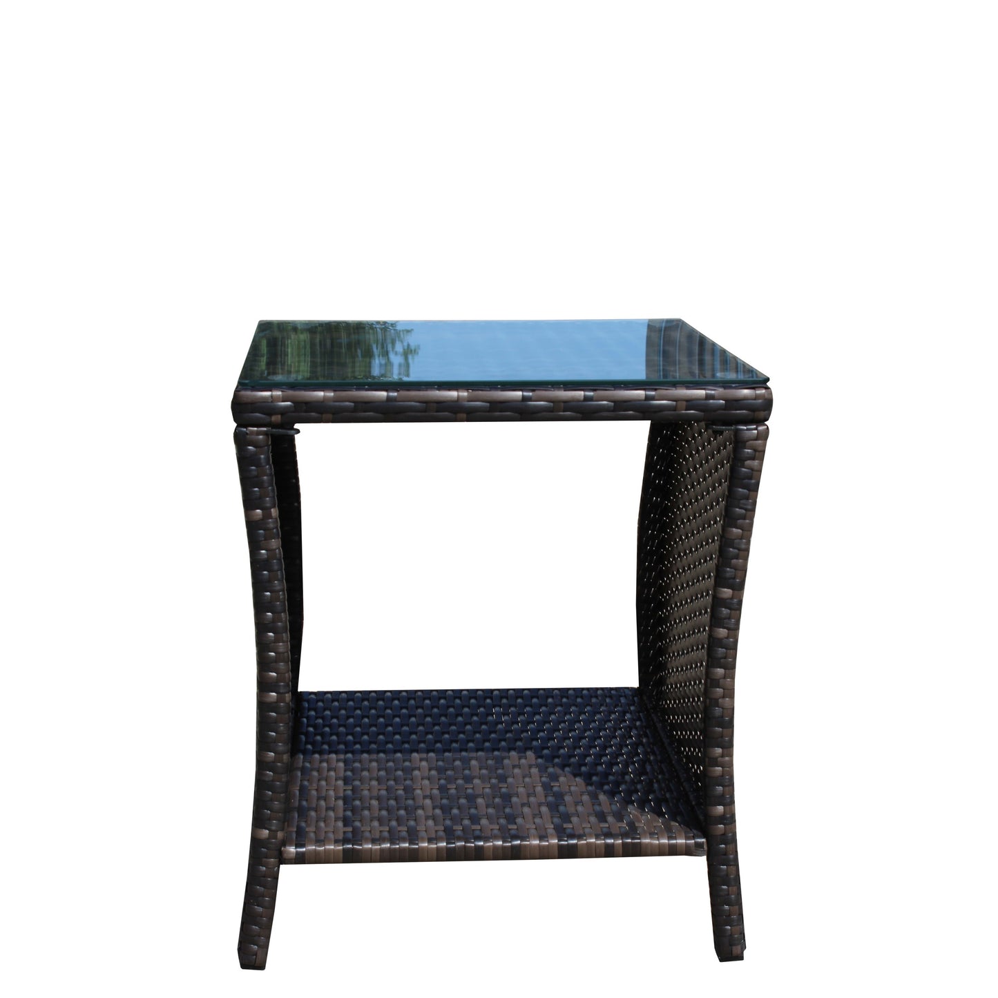 Outdoor patio Furniture 1 Coffee Table with clear tempered glass