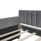 Twin Size Upholstered daybed with Drawers, Wood Slat Support, Gray - SolidRoot Buy Furniture USA