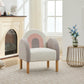 Accent Chair Sofa, Toddler Fabric with Solid Wooden Frame,Rainbow Design Livingsource