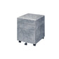 Jurgen Faux Concrete & Silver Finish File Cabinet Livingsource