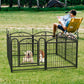 Dog Playpen Indoor 24 inch 8 Panels Metal Dog Pen Pet Dog Fence Outdoor Exercise Pen with Doors, Heavy Duty Dog Fence Puppy Pen for Large Medium Small Dogs Indoor Outdoor Foldable Pet Exercise Pen Livingsource