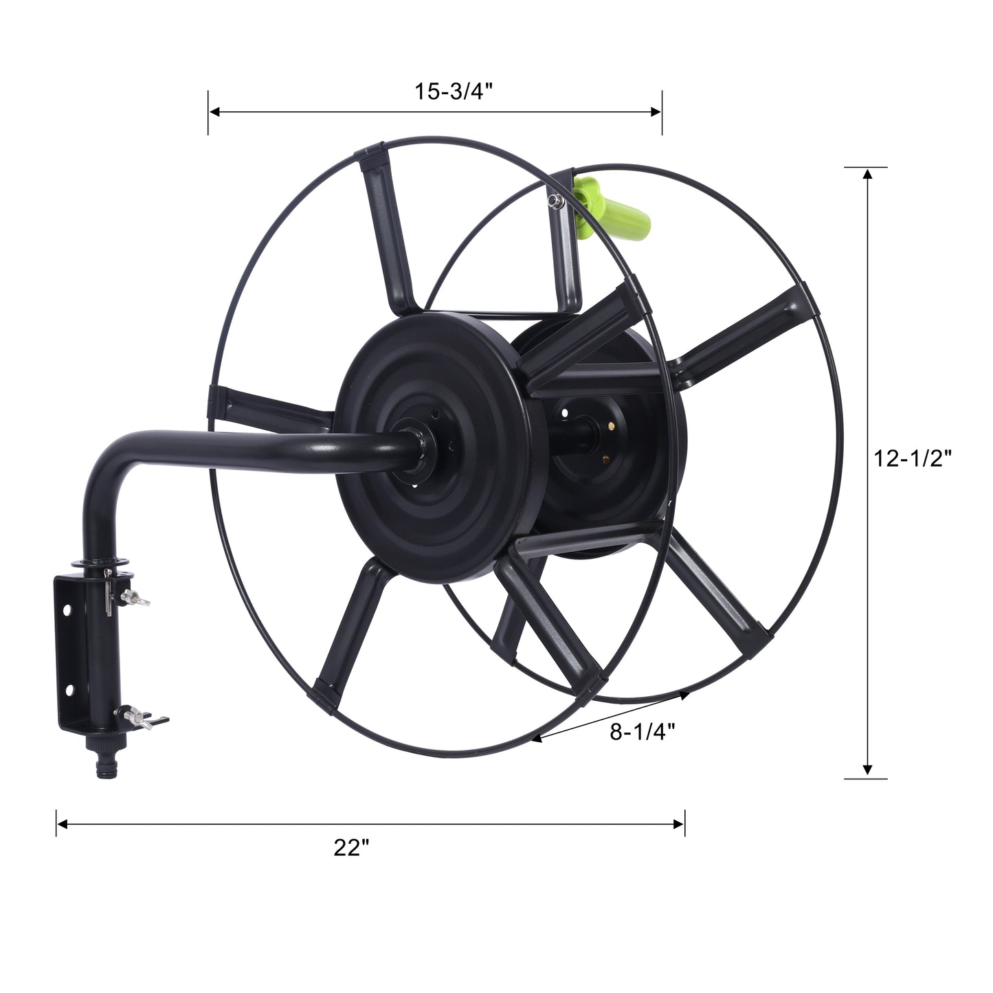 Swivel Hose Reel Wall Mount - 180 Degree Pivot Hose Hanger - Great for Garden Storage - Hose Holder Wall Mount for Garden Hose - Heavy Duty Steel Hose Hanger for Hose Reels