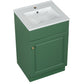 20" Bathroom Vanity with Sink, Vanity Cabinet with Door Shelf and Adjustable Shelf, Green Livingsource