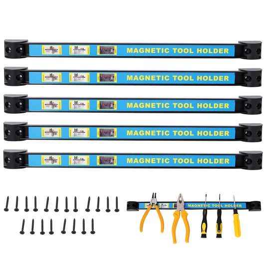 5PACK 18inch Heavy Duty Magnet Tool Bar,Magnetic Tool Holder,Magnetic Tool Holder Strip,for Workshop Garage,Mounting Screws Included SolidRoot Buy Furniture USA
