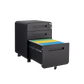 3 Drawer Mobile File Cabinet Under Desk Office,Simple Style Versatile Storage Cabinet for Legal/Letter/A4 Files, 5 Wheel Design Anti-Tilting Cold Rolled Steel Waterproof Moisture-Proof Black Livingsource