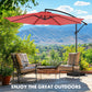 9.8FT Offset Patio Umbrella Hanging Cantilever Umbrella Outdoor Sun Shade with Easy Tilt Adjustment, 8 Ribs, UV Protection for Backyard, Lawn, Garden and Pool Livingsource