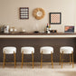 24" Tall, Round Bar Stools, Set of 2 - Contemporary upholstered dining stools for kitchens, coffee shops and bar stores - Includes sturdy hardware support legs Livingsource