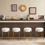 24" Tall, Round Bar Stools, Set of 2 - Contemporary upholstered dining stools for kitchens, coffee shops and bar stores - Includes sturdy hardware support legs Livingsource