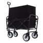 Minimeetall Multi-use Bag Collapsible Foldable Wagon Cart Beach Wagon Heavy Duty Utility Cart Utility Wagon Grocery Cart for for Camping ,3pcs  plastic Liner bag /Cover ,black Livingsource
