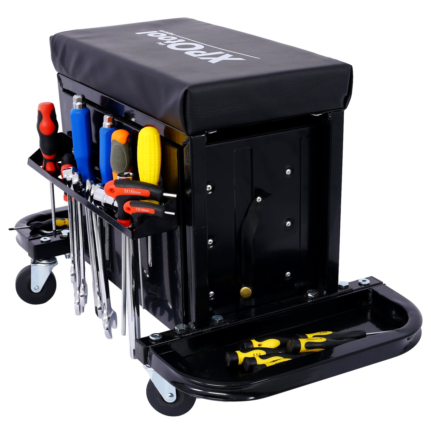 350-Pound Capacity Garage Glider Rolling Tool Chest Seat