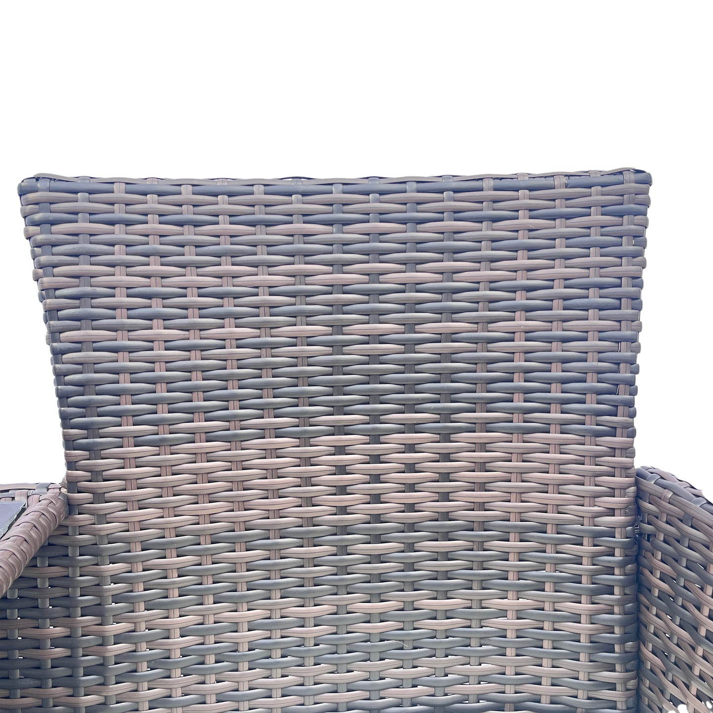 Wicker Patio Conversation Furniture Set, Outdoor Furniture Set with Removable Cushions & Table, Tempered Glass Top, Modern Rattan Bench for Garden Lawn Backyard