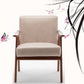 Accent Chair with Microfiber Upholstery and Solid Wood Frame, Classic Mid-Century Modern Living Room Furniture for Extra Seating, Light Camel Livingsource