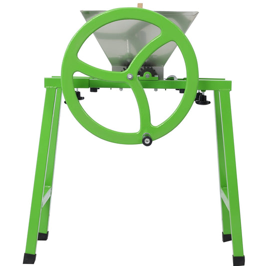 7L Manual Juicer Grinder With stand,Portable Fruit crusher with wheel Stainless Steel fruit Scratter Pulper for Wine and Cider Pressing Livingsource
