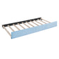 Upholstered Daybed Sofa Bed Twin Size With Trundle Bed and Wood Slat, Light Blue - SolidRoot Buy Furniture USA