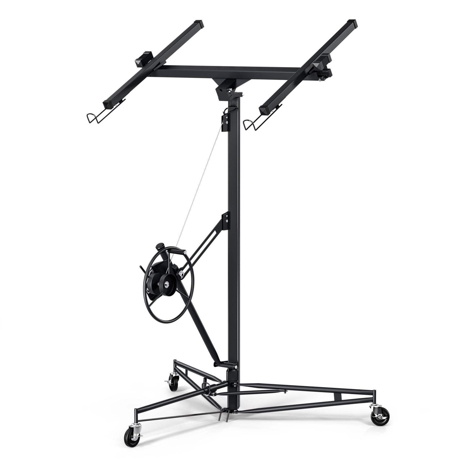 11ft Lift Drywall Panel Hoist Jack for Ceiling - Black SolidRoot Buy Furniture USA