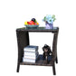 Outdoor patio Furniture 1 Coffee Table with clear tempered glass Livingsource
