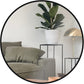 Black 24 Inch Metal Round Bathroom Mirror Livingsource