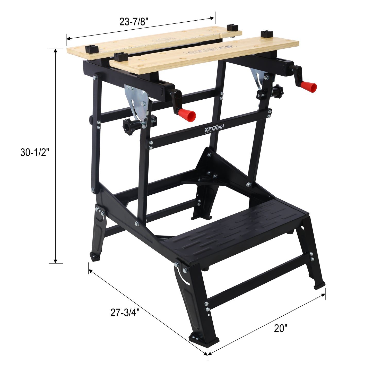 Multifunctional Workbench, Portable Foldable Workbench, Holds Up to 550 Pounds, with Adjustable Jaws, Vertical Clamping and Four Adjustable Rotating Pins, Suitable for DIY, Woodworking