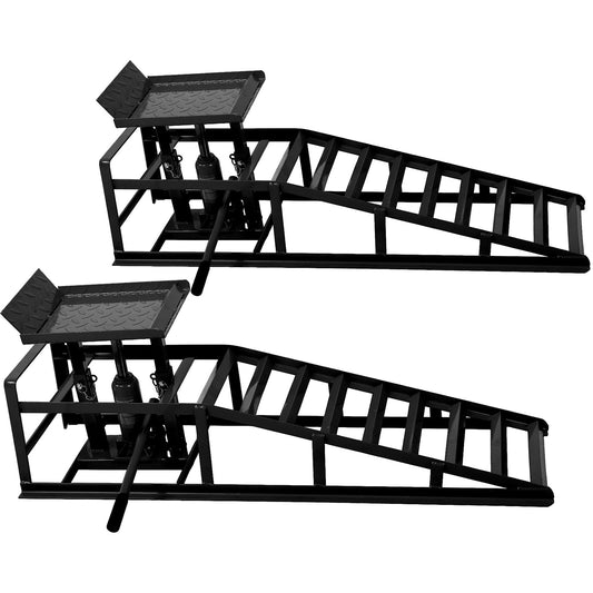 Auto Car Truck Service Ramps Lifts, Garage Car Lift Hydraulic Ramps Black 5 Ton,Automotive Hydraulic Lift Repair Frame Lift(2 Pack) black Livingsource