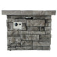 30" Outdoor Square MgO Propane Fire Pit - 40,000 BTU, Grey - SolidRoot Buy Furniture USA