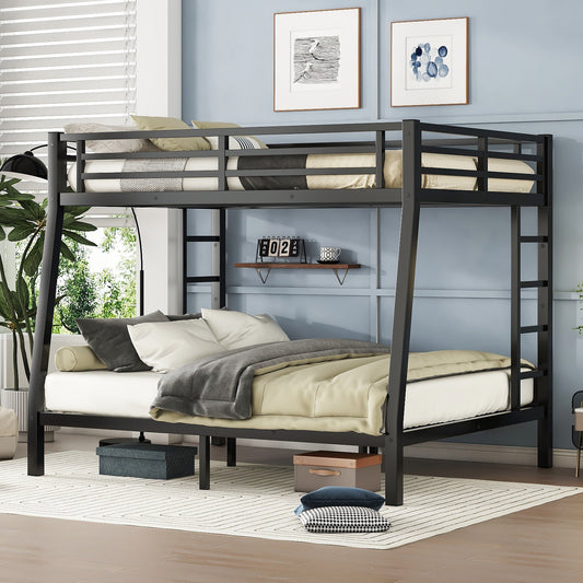 Metal Full XL over Queen Bunk Bed for Teens and Adults,Space-Saving/Noise Reduced/No Box Spring Needed, Old SKU W1307S00020 SolidRoot Buy Furniture USA