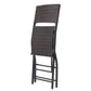Outdoor Wicker Barstools Faux Rattan Patio Bar Stools Foldable Chair, Multibrown, Set of 2 - SolidRoot Buy Furniture USA