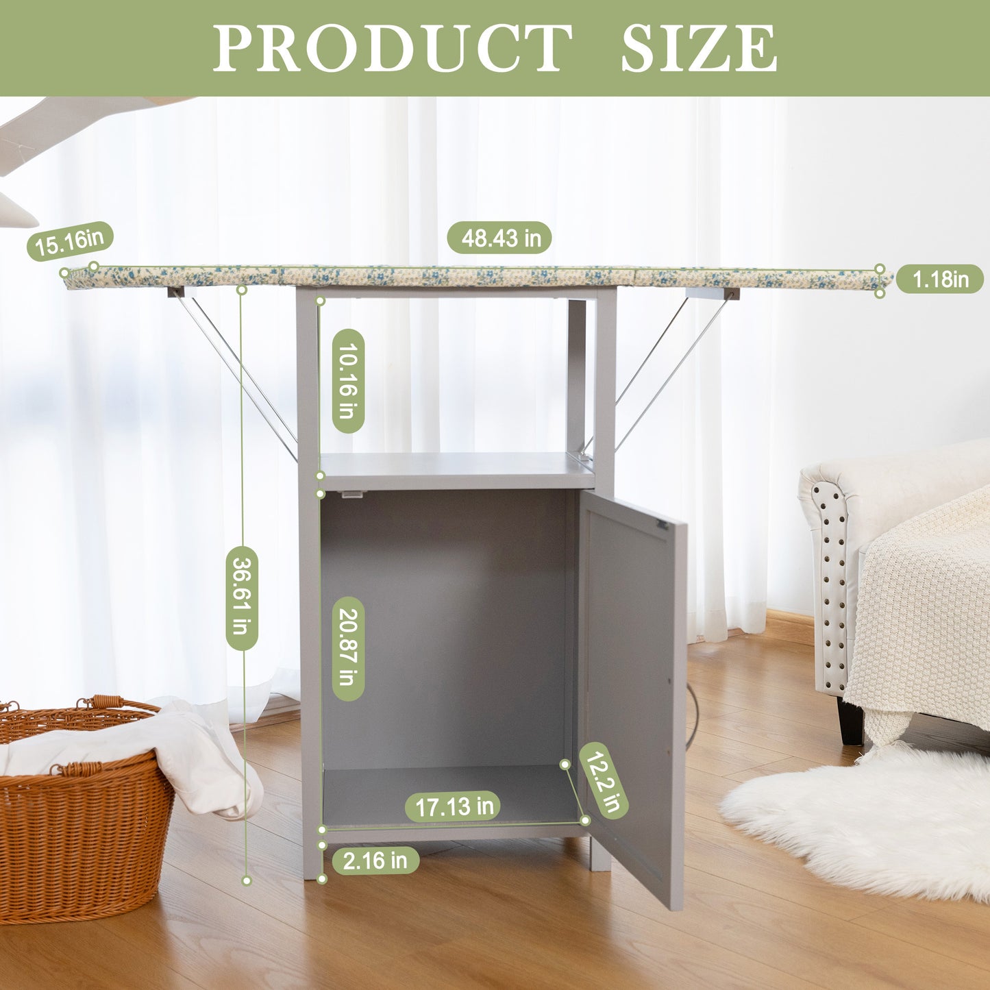 Ironing Board with Storage Cabinet