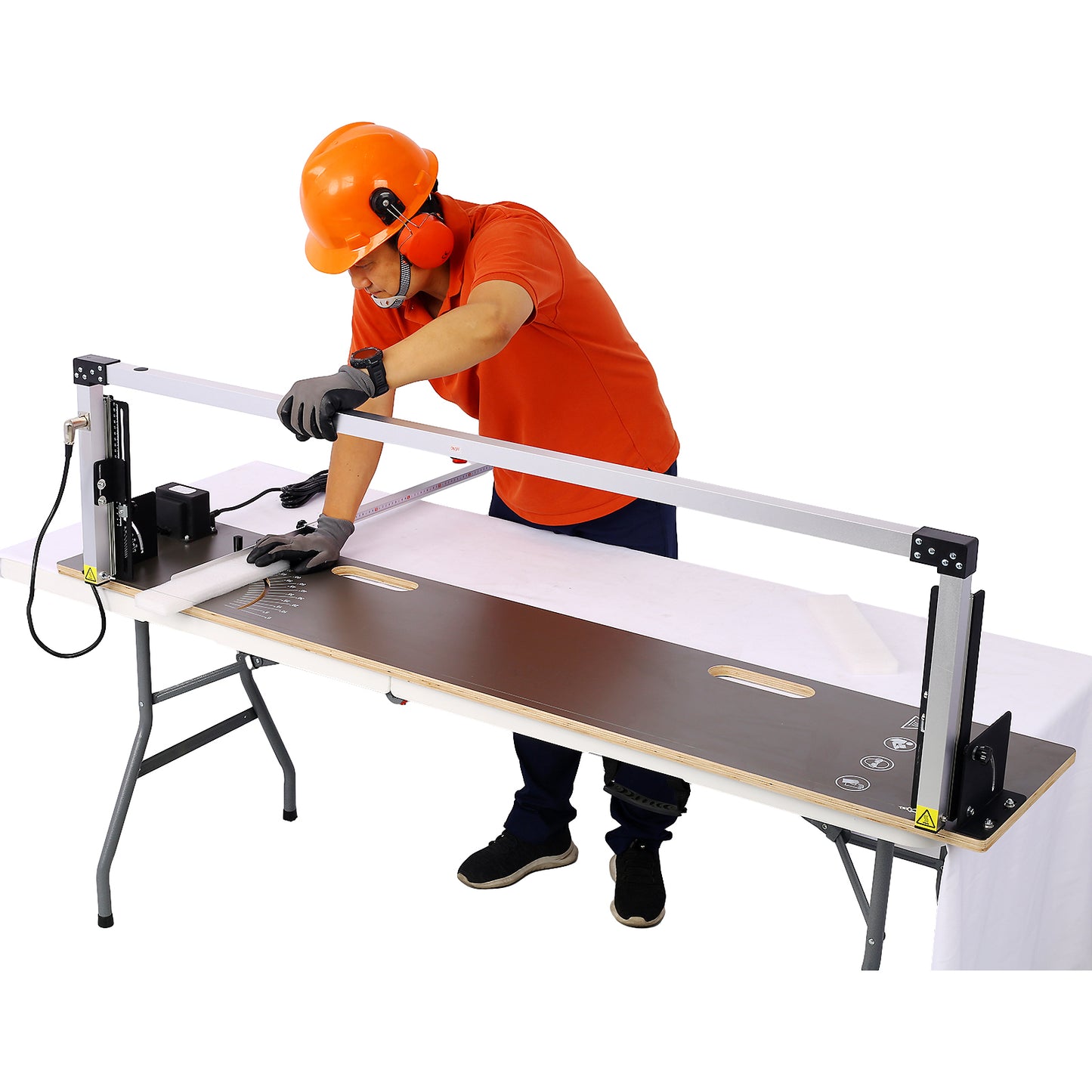 Styrofoam Cutter 450 ℃, 200 W Foam Cutter, Styrofoam Cutter with Nichrom Heating Wire, 36 V Output Voltage, Cutting Thickness 300 mm, Groove Machine for Pearl Cotton, Sponge, Plastic etc. Displaced