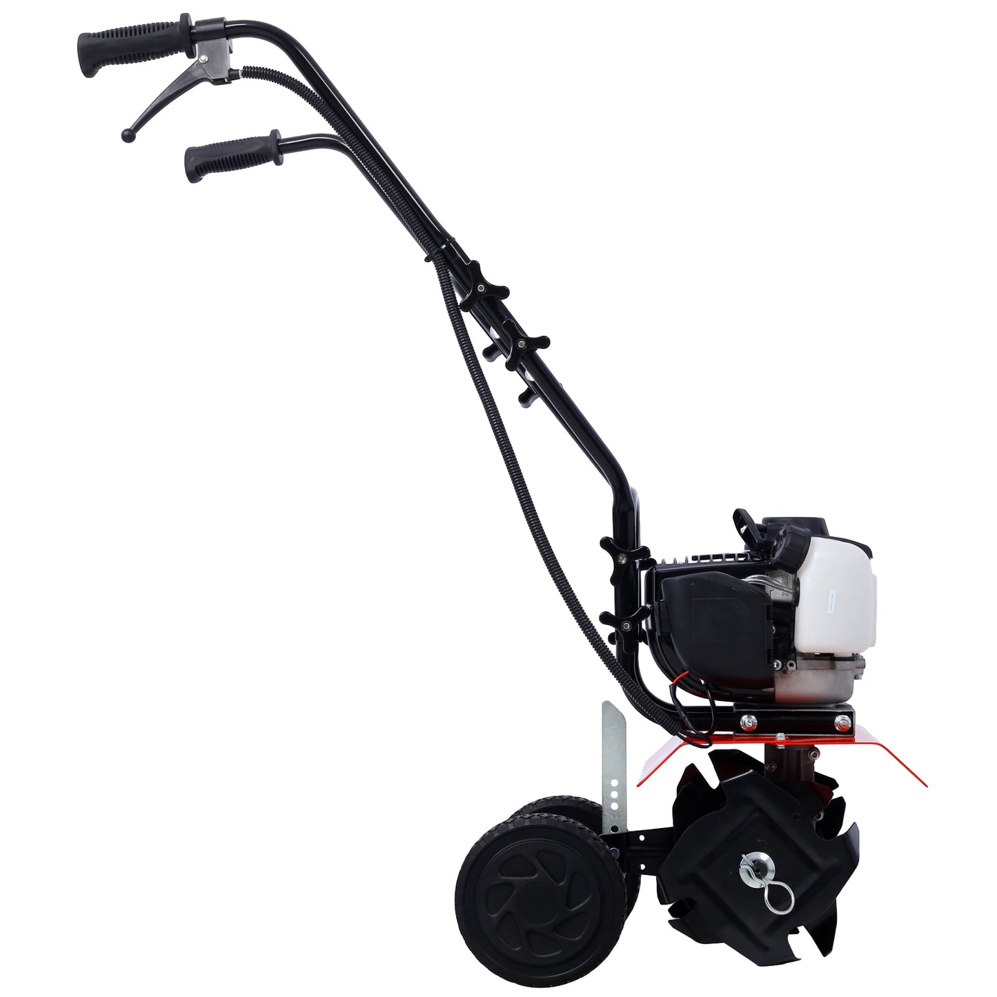 Mini Tiller Cultivator, Powerful 37.7cc 4-stroke Viper Engine, Gear Drive Transmission, Mini Cultivator with 4-Cycle  Engine