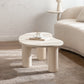 Cloud Coffee Table, 35.43" Irregular Cream Beige Coffee Table with 3 Legs, Modern Center Table for Living Room, Indoor Tea Table, Easy Assembly Livingsource