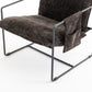 2 Chairs in 1 Box, Upholstered hanging armchair with arm pocket metal frame, crushed foam cushions and skin-friendly braid for living room and bedroom. Dark Gray Livingsource