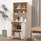 Pantry Cabinet with 2 Doors, 3-Tier Modern Kitchen Cabinet with Shelves, Freestanding Larder Cupboard, Kitchen Pantry Storage Cabinet for Kitchen, Dining Room Livingsource