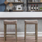 A&A Furniture,Counter Height 29" Bar Stools for Kitchen Counter Backless Faux Leather Stools Farmhouse Island Chairs (29 Inch, Gray, Set of 2) Livingsource