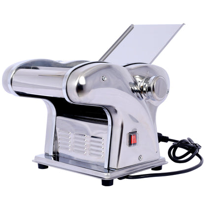 Electric Pasta Maker Noodle Maker Pasta Making Machine Dough Roller Cutter Thickness Adjustable Stainless Steel US 110V 135w  3 Blades Type 2.5mm Round+4mm Flat+9mm Wide Noodle Livingsource