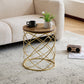 Golden Side table [MDF TOP+ METAL FRAME] Livingsource