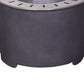 20.5 Inch x 15 Inch Dark Grey Faux Concrete Texture Smokeless Firepit With Wood Pellet/Twig/Wood As The Fuel Livingsource