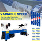 Benchtop Wood Lathe 10" x 18" Wood Lathe Machine 5 Variable Speeds 500/750/1150/1800/3200RPM Mini Wood Turning Lathe for Woodworking 1/2HP Multifunctional Power Wood Lathe Livingsource