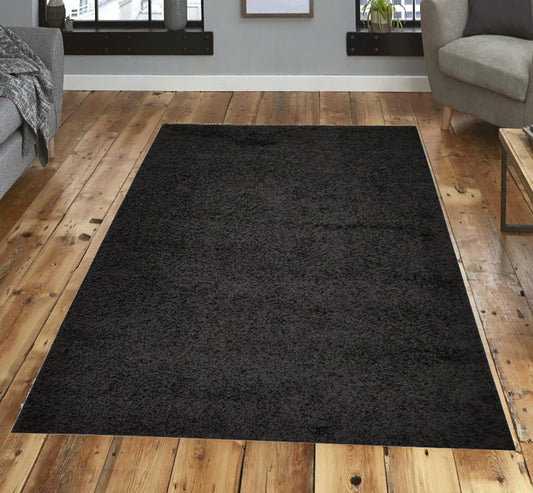 Shaggy Area Rugs, Carpets For Livingroom, 5x7 Area Rugs ,Shaggy Black