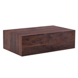 Luxurious Walnut Wood Grain MDF Coffee Table with Fashion Texture Design, 39.3x23.6x12 Inches SolidRoot Buy Furniture USA