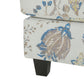 Springfield Upholstered Ottoman, Beige&Blue Livingsource