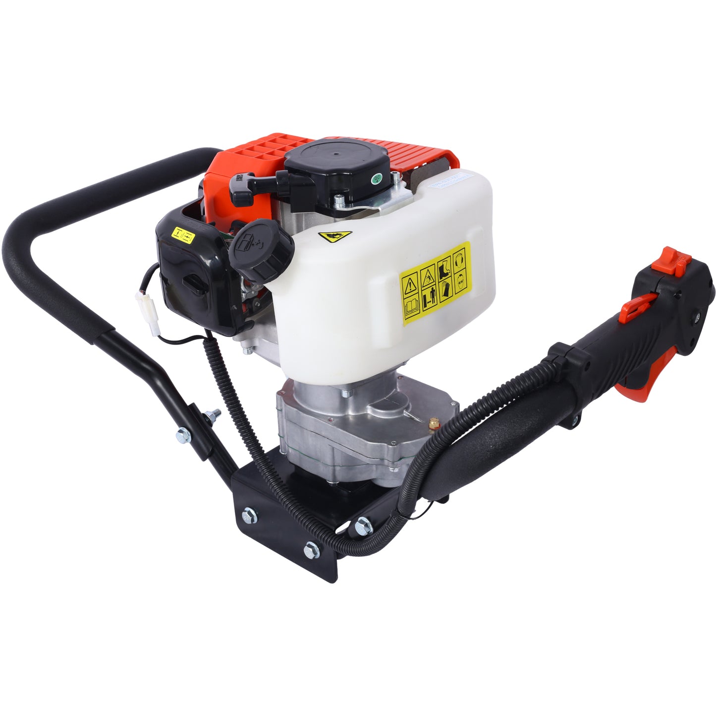 V-Type 52CC 2 Stroke Gas Post Hole Digger One Man Auger EPA Machine Plant Soil Digging Fence,red